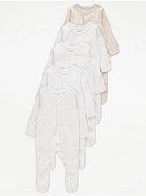 Neutral Sleepsuits 5 Pack