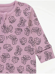 Animal Print Zip Fasten Sleepsuits 3 Pack George UK 0-3 months