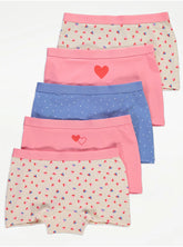 Heart Shorts 5 Pack Geoge UK