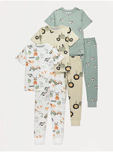 Farm Animal Short Sleeve Pyjamas 3 Pack