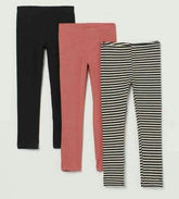 H&M 3-pack Cotton Jersey Leggings 3-4 Years