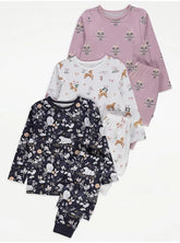 George Daisy Pink Long Sleeve Pyjamas 3 Pack 6-7 years