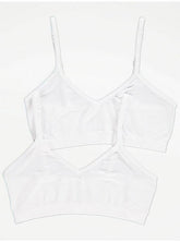 White Strappy Seam Free Crop Tops 2 Pack George 9-11 Years