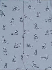 Blue Animal Print Rompers 3 Pack - George UK , 3-6 Months