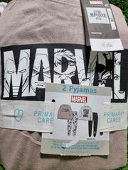 Primark 2pk Marvel Print Pajamas 7-8 Years