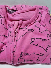Animal Print Zip Fasten Sleepsuits 3 Pack George UK 0-3 months