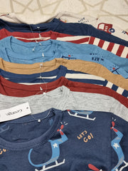 Transport Print 10 Shirts Set George UK 4-5 Years