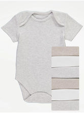 Neutral Short Sleeve Bodysuits 7 Pack George UK