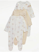 3 Pack Animal Print Rompers George UK