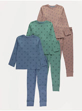 Smiley Face Long Sleeve Pyjamas 3 Pack George UK