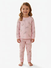 Girls' Pink Glitter Horse Print Pyjama Set