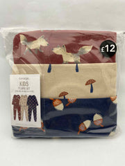 George Fox Peanut Long Sleeve Pyjamas 3 Pack 6-7 years