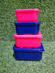 Smiggle Football Print 4 Lunchboxes Set