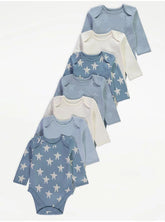 Stars Long Sleeve Bodysuits 7 Pack George Uk