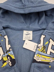 Blue Hot Wheels Relaxed Logo Zip Hoodie