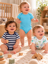 TU Dino Print Bodysuits 5 Pack Set , 9-12 Months