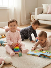 Dinosaur Spot Zip Fasten Sleepsuits 3 Pack