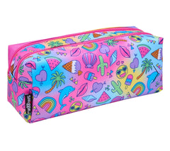 Smiggle Double Zip Rainbow Gradient Pencil Case