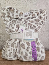 Primark Women Fluffy Leopard Animal Print Fleece Pyjama Set