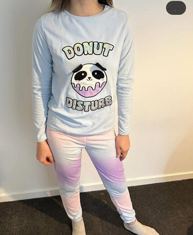 Fleece Donut Pyjamas Set Primark