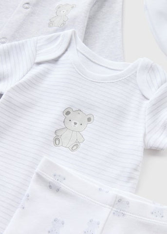 Matalan 5 Piece Baby Grey Bear Starter Set