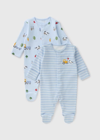 Matalan Cute Car Print Rompers - 2 Pack Set
