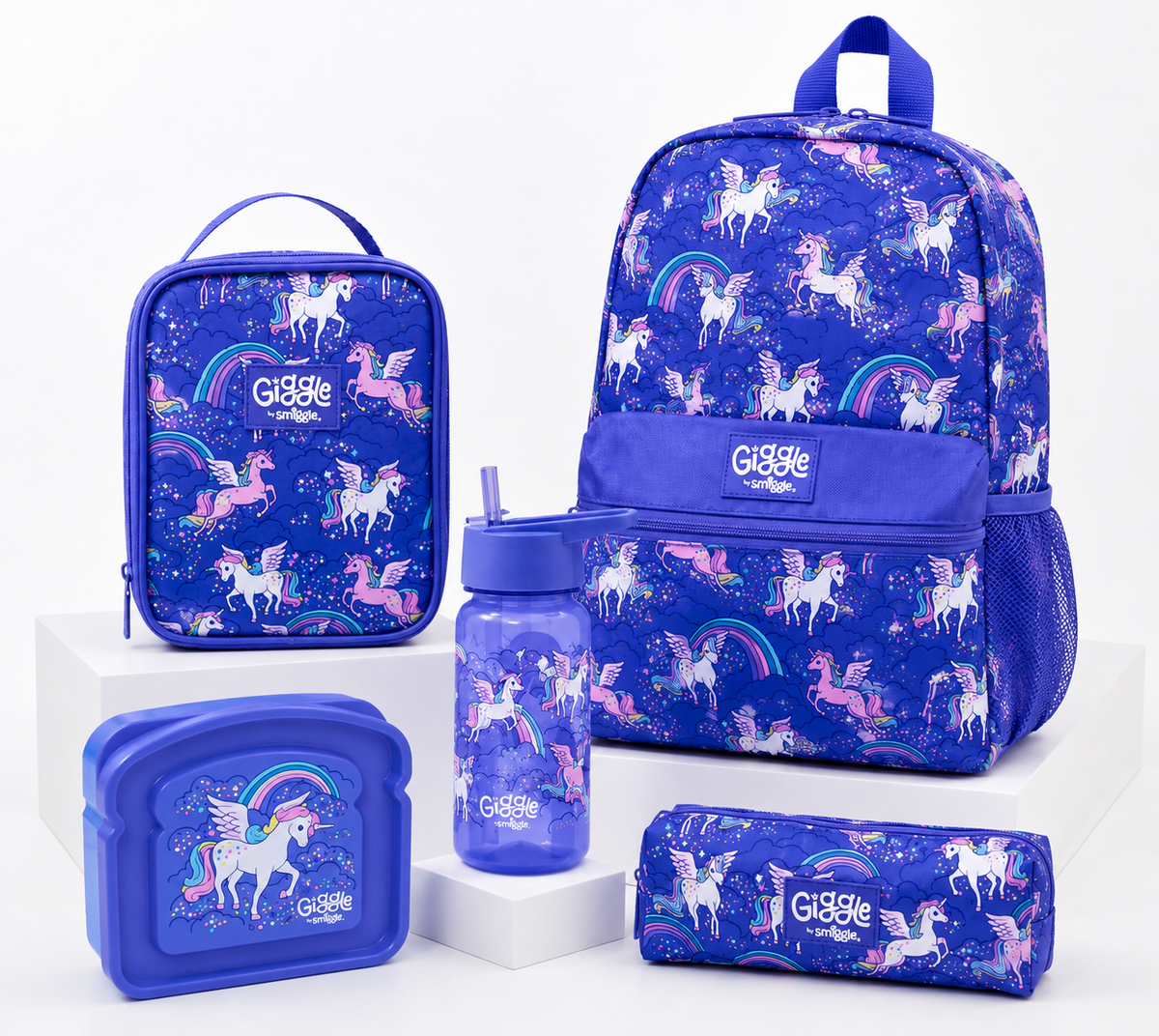 Smiggle Unicorn Print Bag Set of 5