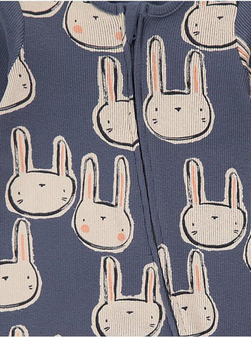 Cute Bunny Print Rompers Set George