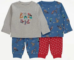 George Marvel Pyjamas Set 2 Pack 9-12 Months