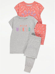 Weekend Print Pyjamas 2 Packs Set