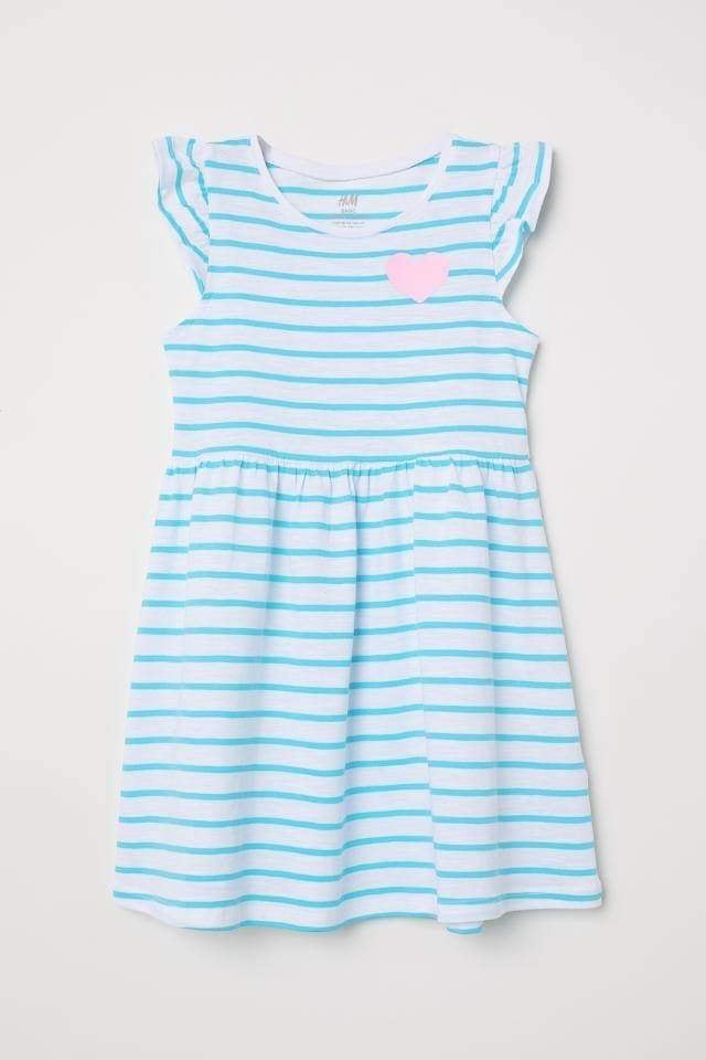 Printed Stripped Heart Dress H&M