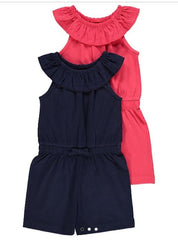 George Solid Color Bow Detail Jumpsuit Pair 3-4 Years