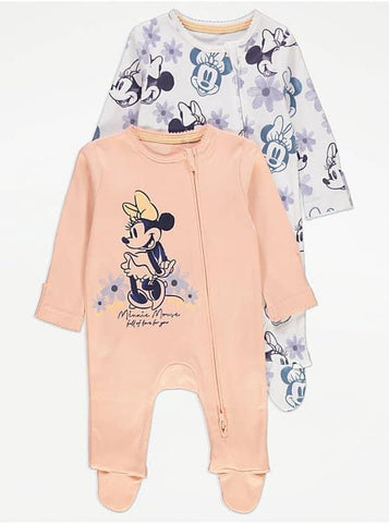 George Minnie Print Rompers Set