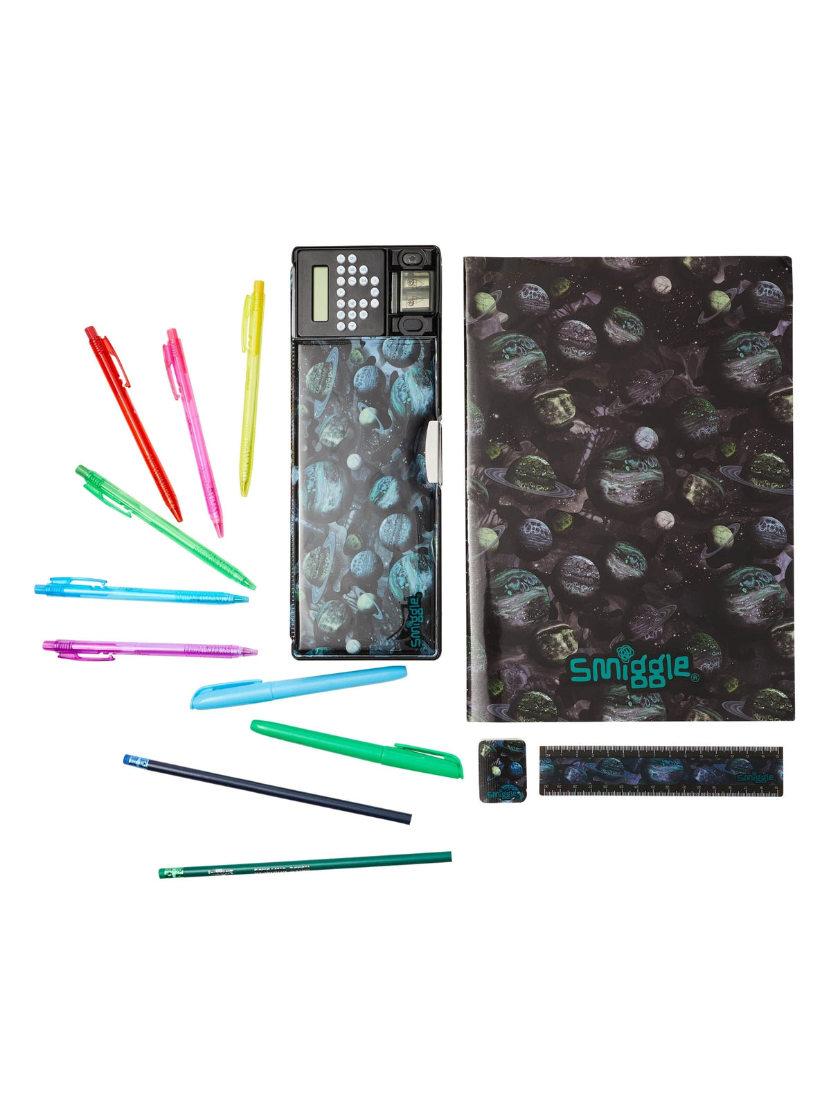 Smiggle Pencil Case With Notebook And Pouch