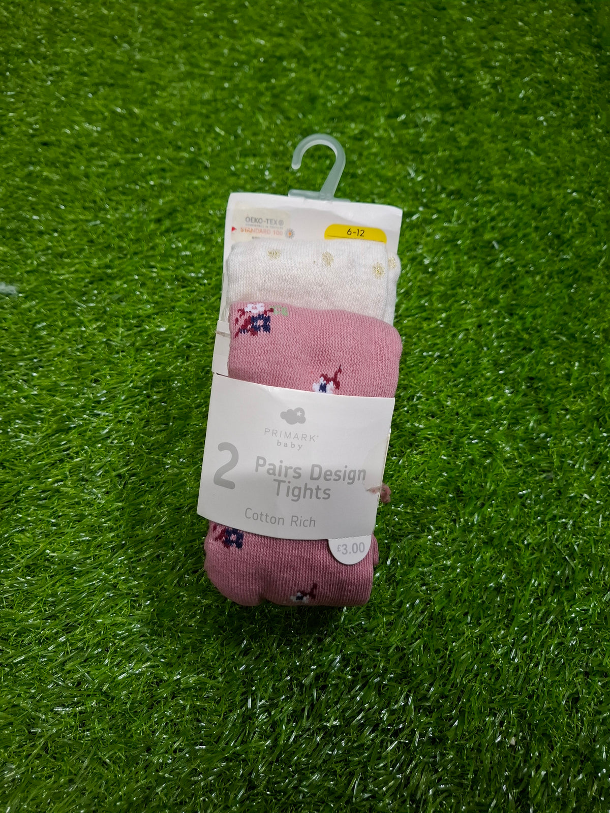 Primark 2pcs Tights Set (Closed Feet) 6-12 Months