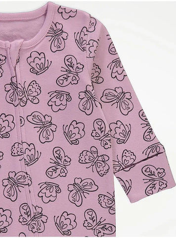 Animal Print Zip Fasten Sleepsuits 3 Pack George UK