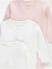 Mini Hearts Sleepsuits 5 Pack