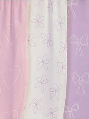 Pink Heart Flower Bow Long Sleeve Pyjamas 3 Pack