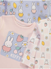 Miffy Pink Graphic Long Sleeve Pyjamas 3 Pack George UK
