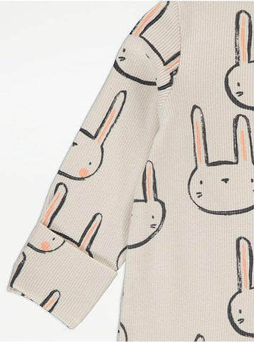 Cute Bunny Print Rompers Set George