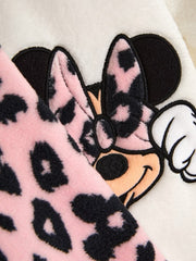 Baby Girls Disney Minnie Mouse Animal Print Fleece Suit