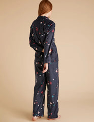 Marks & Spenser Hearts Print Fleece Set Small