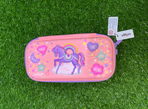 Smiggle Unicorn Pink Hardtop Pencil Case
