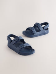 Primark Kids Navy Blue Double Buckle Sandals