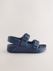 Primark Kids Navy Blue Double Buckle Sandals