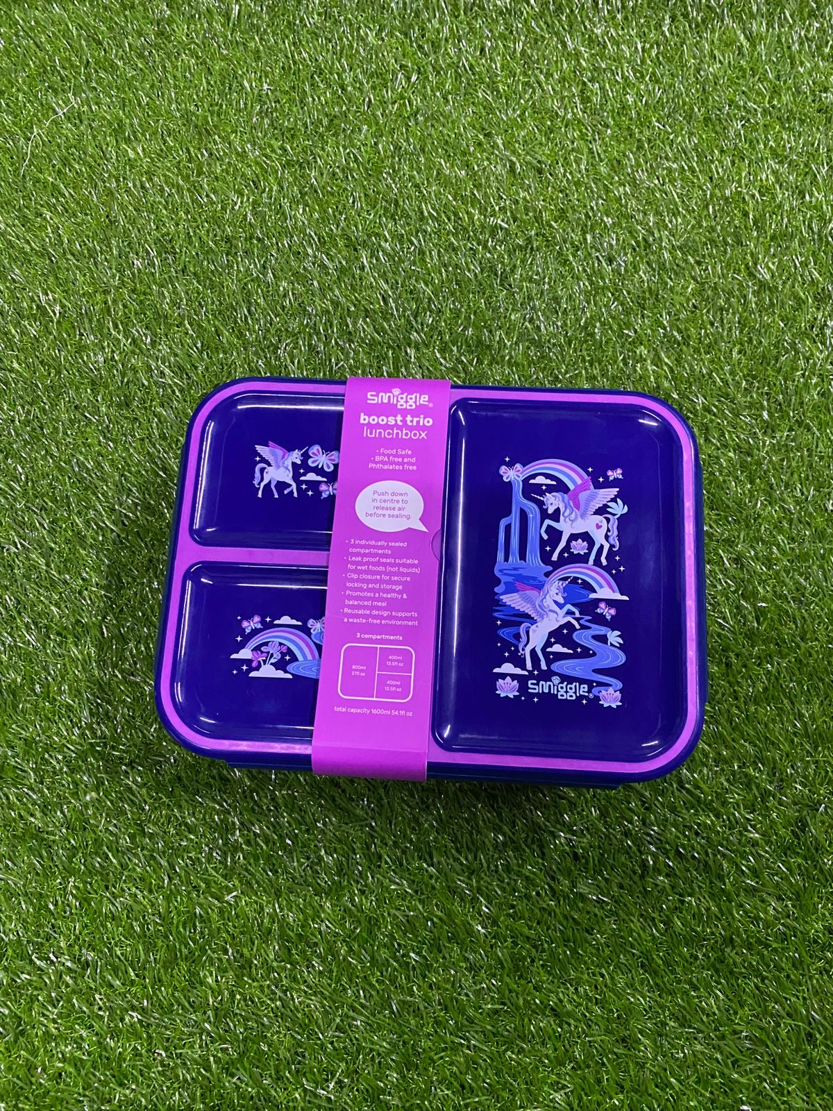 Purple unicorn bento lunch box Smiggle