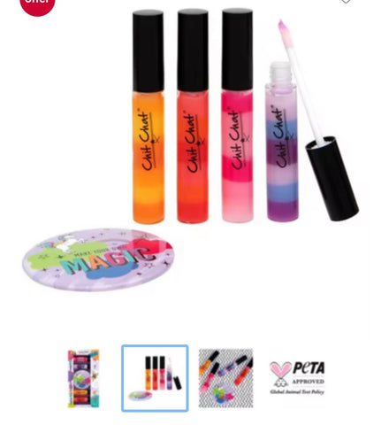 Lip Gloss And Mirror Set For Girls