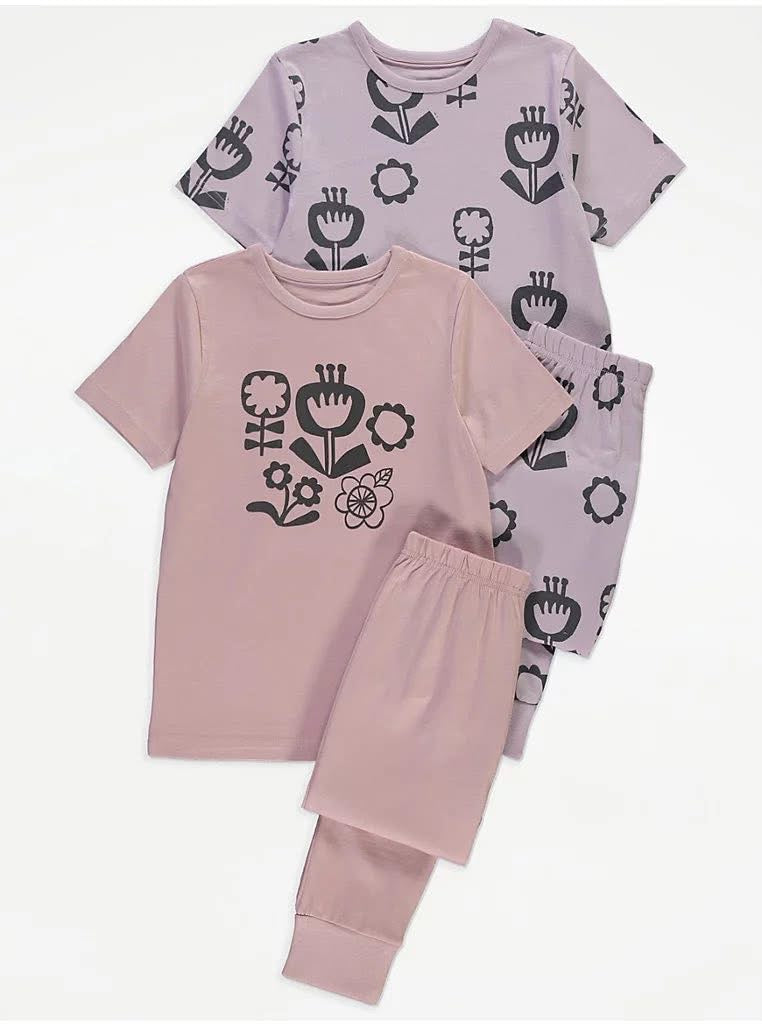 Floral Print Pyjamas 2 Packs Set
