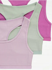 Barbie Racer Back Crop Tops 3 Pack George UK