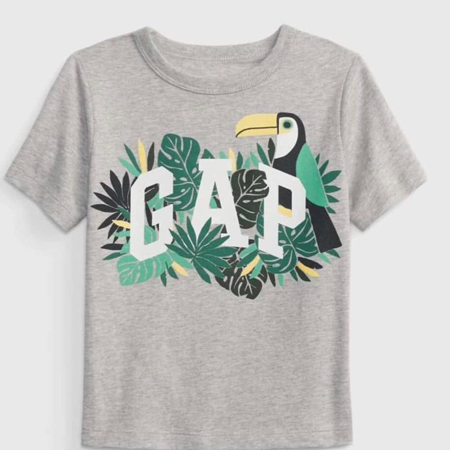 Gap Logo Parrot Tropical Tee